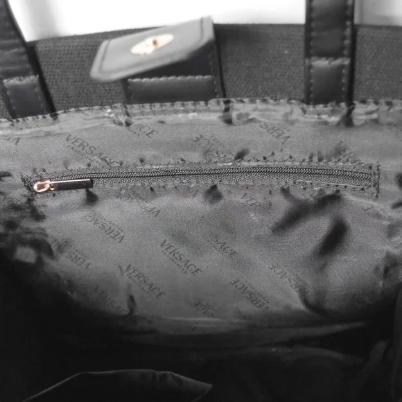 VERSACE Tote Bag Limited Edition NEW Black Gold - Picture 11 of 12